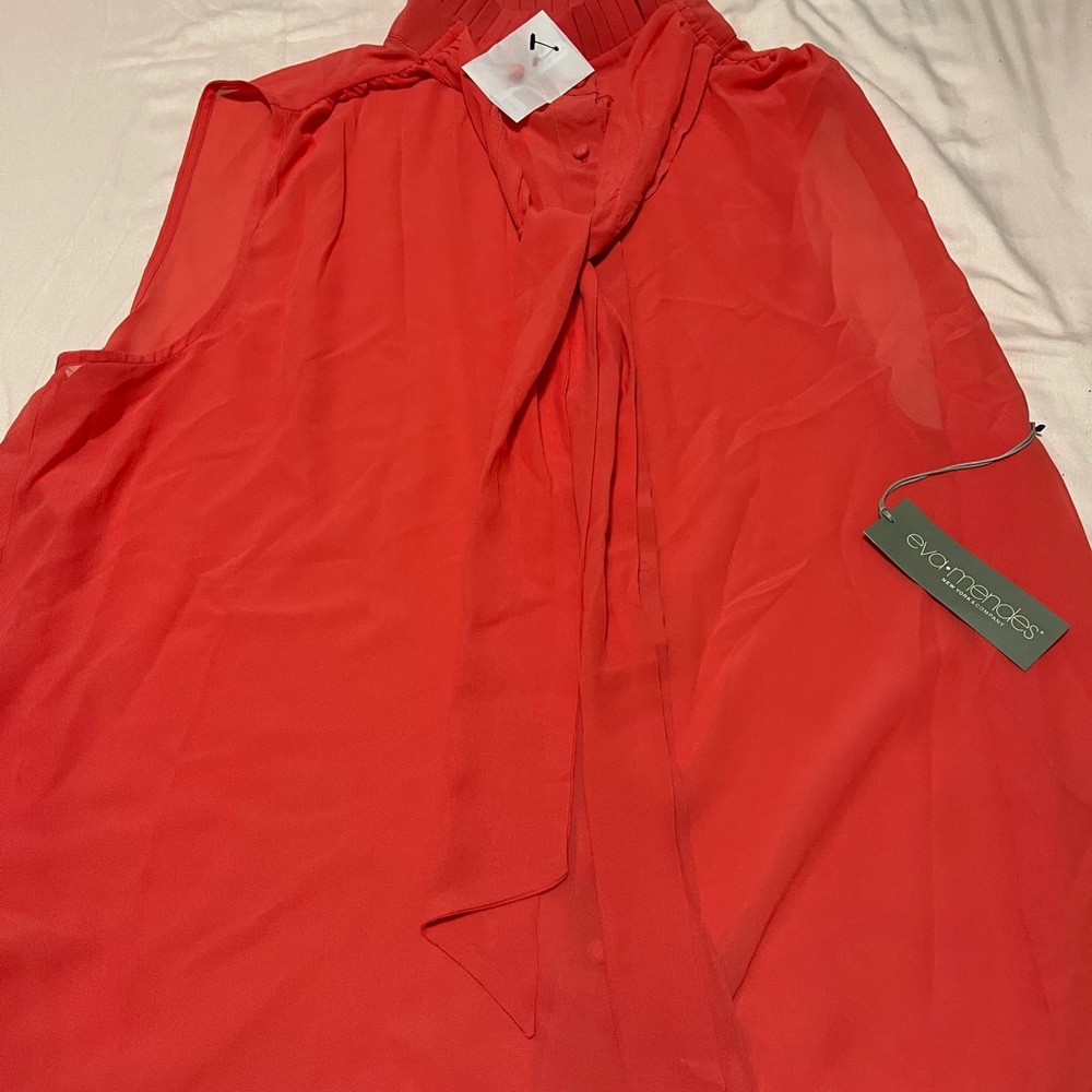 Eva Mendez sheet ruffle mock neck